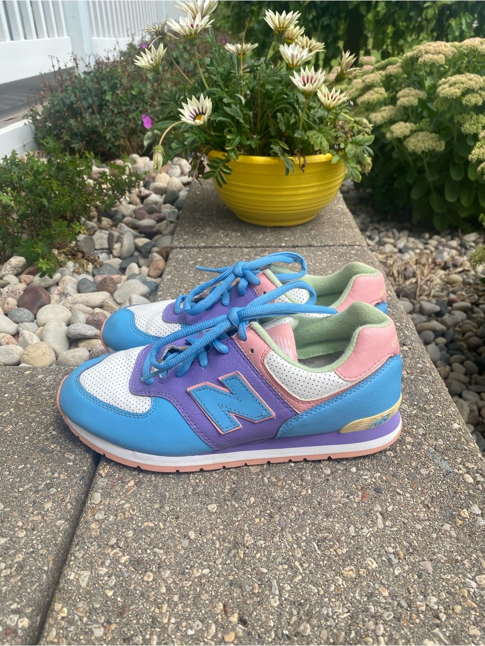 New Balance Blue, Pink & Purple Pastel Retro Sneakers